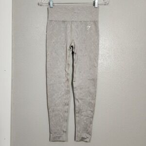 Gymshark Women's Size Small Seamless Leggings Gray High Waist Stretch Fit